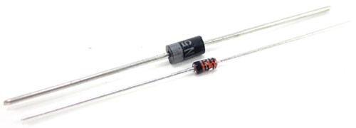 Two different sized diodes side-by-side