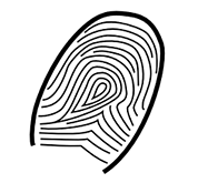 Drawing of a fingerprint