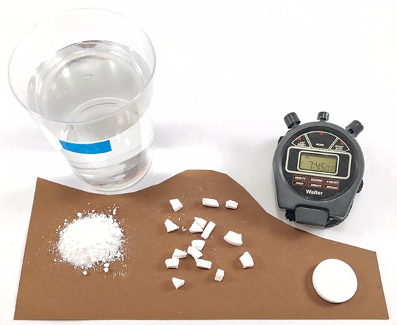 rate of reaction experiment using effervescent tablets